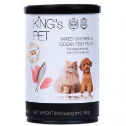 Pate hỗn hợp gà cá cho chó mèo từ 1 tháng tuổi 380g KING'S PET THE PET - 380g