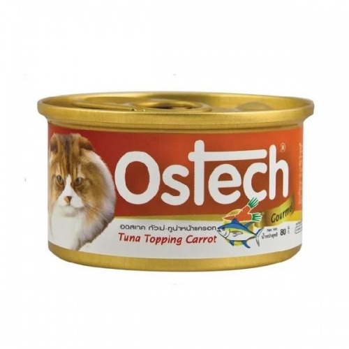 PATE OSTECH GOURMET DẠNG THẠCH CHO MÈO CÁ NGỪ KÈM CÀ RỐT