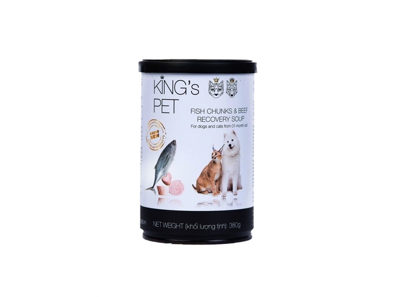 Pate cá sốt bò cho chó mèo từ 1 tháng tuổi 380g KING'S PET THE PET - 380g