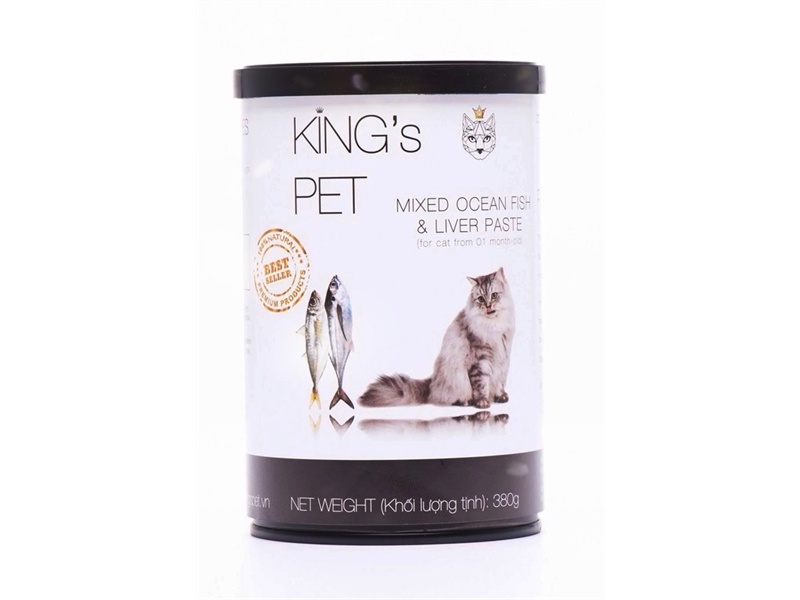 Pate hỗn hợp cá cho mèo từ 1 tháng tuổi 380g KING'S PET THE PET - 380g