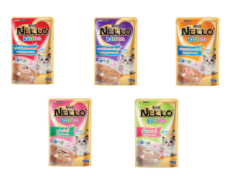 Pate Nekko NK Thailand 70gr - Creamy - Kitten - Cá ngừ và cá bào dạng kem