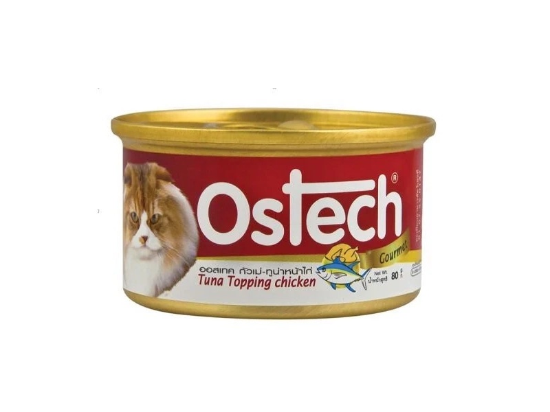 PATE OSTECH GOURMET DẠNG THẠCH CHO MÈO VỊ CÁ NGỪ KÈM GÀ