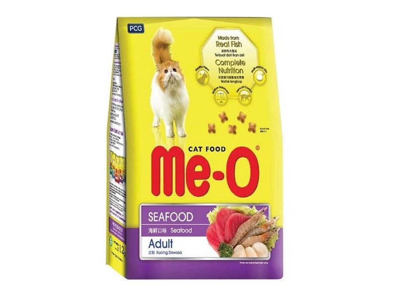 Thức ăn cho mèo Me-O Adult 1.2kg - Hải sản (Sea food)