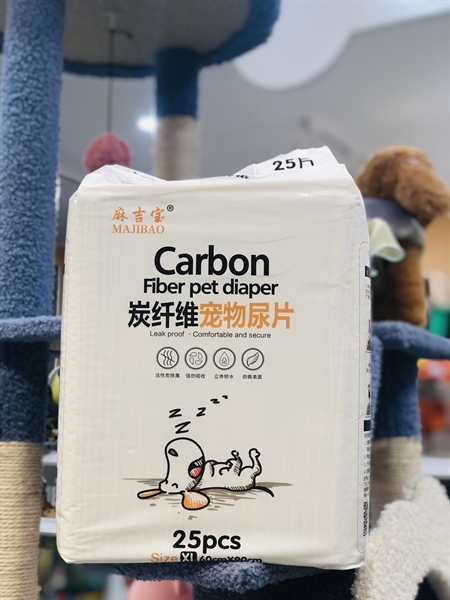 Tã lót than hoạt tính khử mùi nước tiểu Carbon Fiber Pet Diaper S - Size S 33x45cm - 100 miếng
