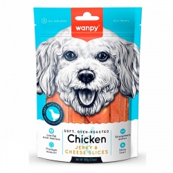 Snack cho chó Wanpy 100gr - Thịt gà sấy mix phô mai- CB-06S - Dạng Miếng